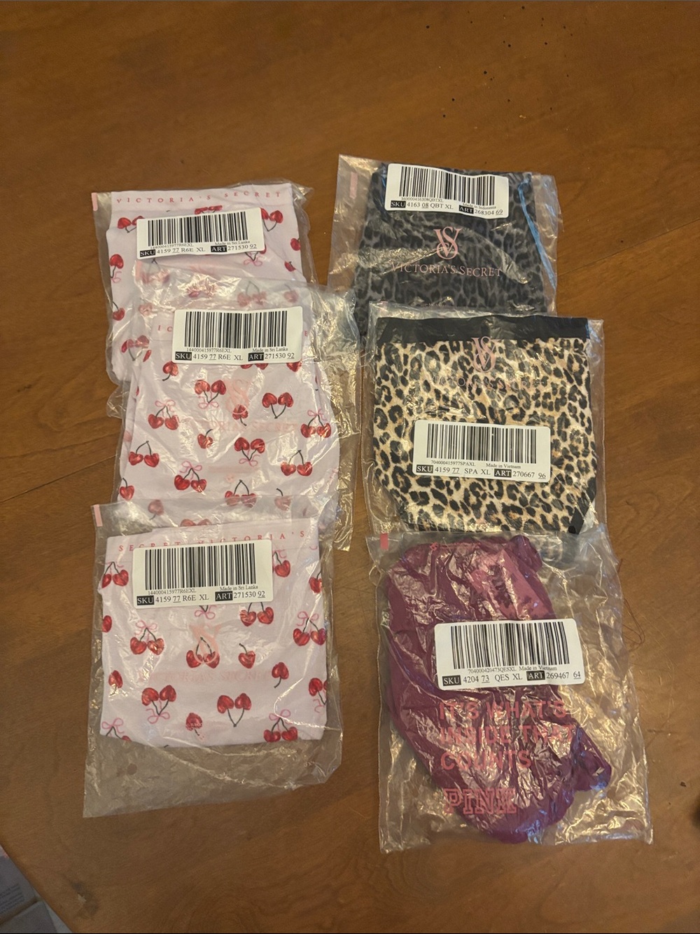 Victoria's Secret PINK Underwear Lot Bundle 6 Pack NWT Factory Sealed Size XL